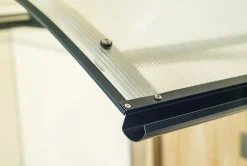 Arctom Auvent Kanon 150x90, couleur anthracite RAL7016, plaque incolore