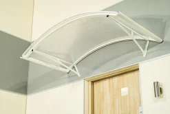 Arctom Auvent Kanon 150x90, couleur blanc RAL9016, plaque incolore