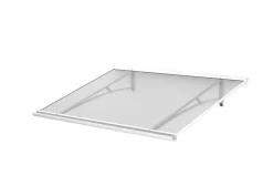 Auvent Karmel 120x83,5 couleur blanc RAL9016, plaque incolore-Arctom Hot
