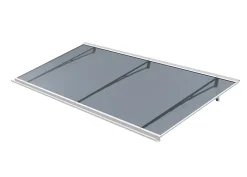 Arctom Auvent Karmel 197x83,5 couleur blanc RAL9016, plaque anthracite