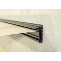 Auvent Kowal 151x94, couleur anthracite RAL7016, plaque incolore PMMA-Arctom Outlet