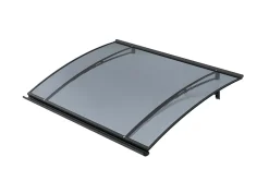 Arctom Auvent LARA 150x83,5, couleur anthracite RAL7016, plaque anthracite