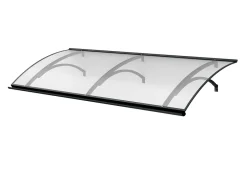 Arctom Auvent LARAU 197x93, couleur anthracite RAL7016, plaque incolore