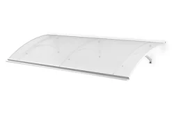 Arctom Auvent LARAU197x93, couleur blanc RAL9016, plaque incolore