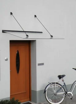 Arctom Auvent Lazuro 150x97, couleur anthracite RAL7016, plaque incolore PMMA