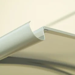 Auvent Libo 150x84,5, couleur silver RAL9006, panneau sandwich AL PE AL-Arctom Hot