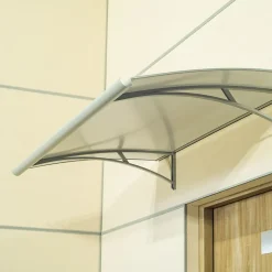 Auvent Libo 150x84,5, couleur silver RAL9006, panneau sandwich AL PE AL-Arctom Hot