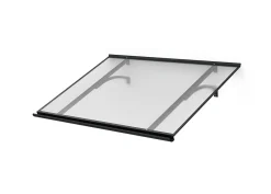 Auvent Mebe 120x84, couleur anthracite RAL7016, plaque incolore-Arctom