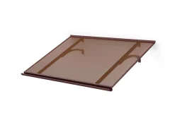 Auvent MEBE 120x84 couleur marron RAL8017, plaque marron-Arctom Sale