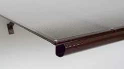 Auvent MEBE 120x84 couleur marron RAL8017, plaque marron-Arctom Sale