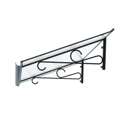 Auvent Mela 140x79, couleur anthracite RAL7016, plaque incolore-Arctom Best