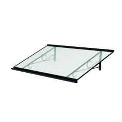 Auvent Mela 140x79, couleur anthracite RAL7016, plaque incolore-Arctom Best