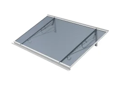 Arctom Auvent Mela 140x79, couleur blanc RAL9016, plaque anthracite