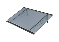 Auvent Mela 140x79, couleur anthracite RAL7016, plaque anthracite-Arctom Clearance