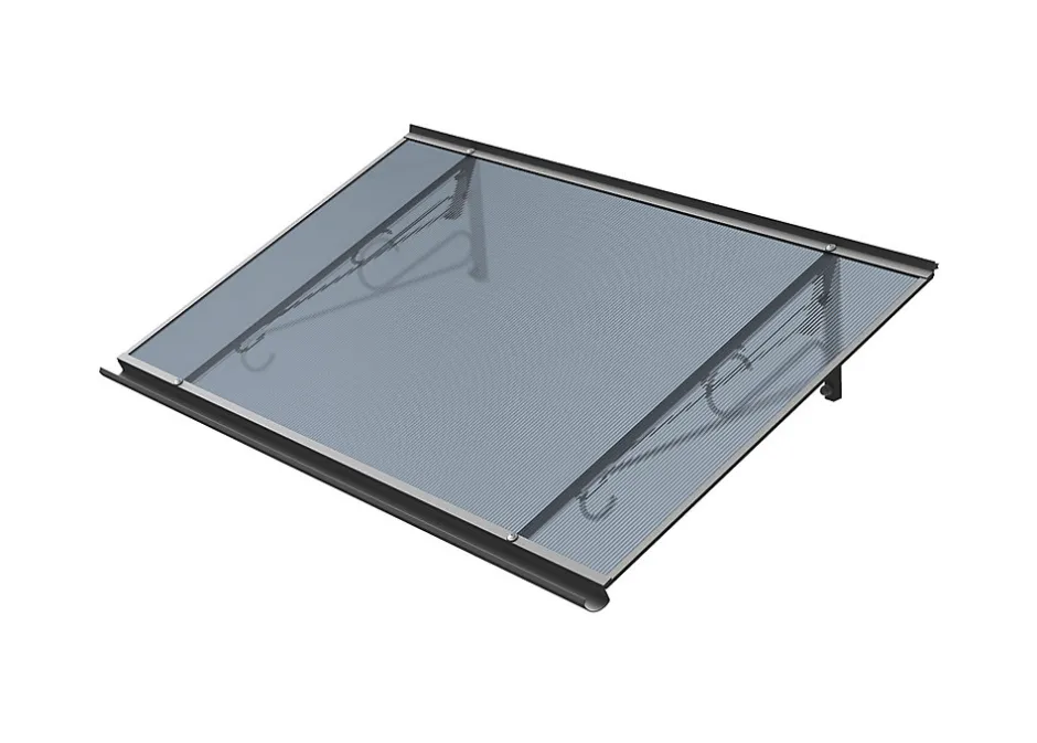 Auvent Mela 140x79, couleur anthracite RAL7016, plaque anthracite-Arctom Clearance