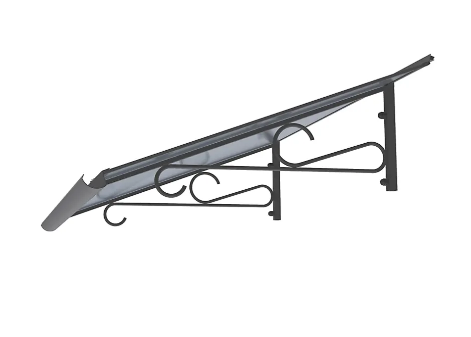 Auvent Mela 140x79, couleur anthracite RAL7016, plaque anthracite-Arctom Clearance