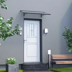 Auvent Mela 140x79, couleur anthracite RAL7016, plaque anthracite-Arctom Clearance