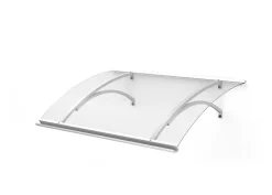 Arctom Auvent Olos 120x85, couleur anthracite RAL7016, plaque incolore PMMA