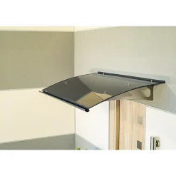 Arctom Auvent Oris 150x89, couleur anthracite RAL7016, panneau sandwich AL PE AL