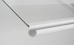 Auvent Otos 197x84, couleur blanc RAL9016, plaque incolore PMMA-Arctom Online