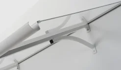 Arctom Auvent Otos 160x84, couleur blanc RAL9016, plaque incolore PMMA