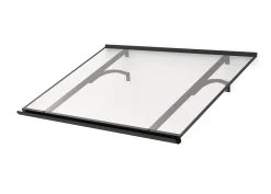 Auvent Otos 160x84, couleur anthracite RAL7016, plaque incolore PMMA-Arctom Hot