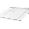 Arctom Auvent Otos 120x84, couleur blanc RAL9016, plaque incolore PMMA