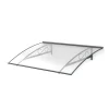 Auvent Pierro 150x90, couleur anthracite RAL7016, plaque incolore, polycarbonate alvéolaire-Arctom Best