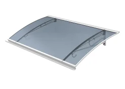 Auvent Regi 140x82 couleur blanc RAL9016, plaque antrhracite-Arctom Clearance