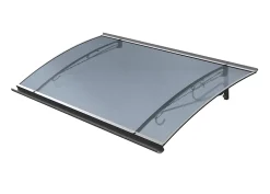 Arctom Auvent Regi 140x82, couleur anthracite RAL7016, plaque anthracite