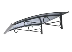 Arctom Auvent Regi 140x82, couleur anthracite RAL7016, plaque anthracite