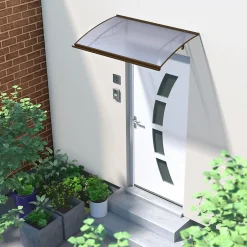 Arctom Auvent Regi 140x82, couleur anthracite RAL7016, plaque anthracite