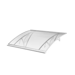 Arctom Auvent Regi 140x82 couleur blanc RAL9016, plaque incolore