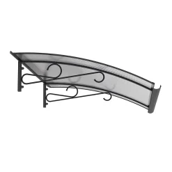 Arctom Auvent Regi 140x82, couleur anthracite RAL7016, plaque incolore