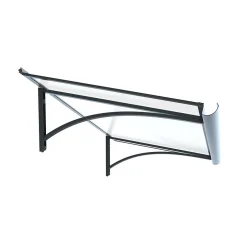 Arctom Auvent Saba 160x54, couleur anthracite RAL7016, plaque en PMMA satinée