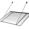 Auvent Spak 120x70, couleur anthracite RAL7016, plaque incolore-Arctom Best