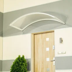 Arctom Auvent Top 130x70, couleur blanc RAL9016, plaque incolore