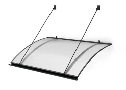 Arctom Auvent Turk 140x82, couleur anthracite RAL7016, plaque incolore