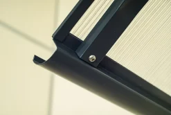 Arctom Auvent Turk 140x82, couleur anthracite RAL7016, plaque incolore