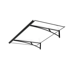 Arctom Auvent Vilgo 150x83,5, couleur anthracite RAL7016, panneau sandwich ALPE AL