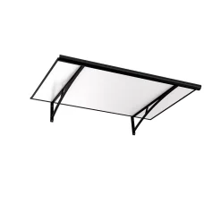 Arctom Auvent Vilgo 150x83,5, couleur anthracite RAL7016, panneau sandwich ALPE AL