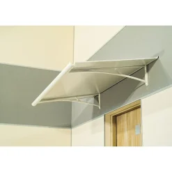 Arctom Auvent Vilgo 150x83,5, couleur blanc RAL9016, panneau sandwich Al PE AL