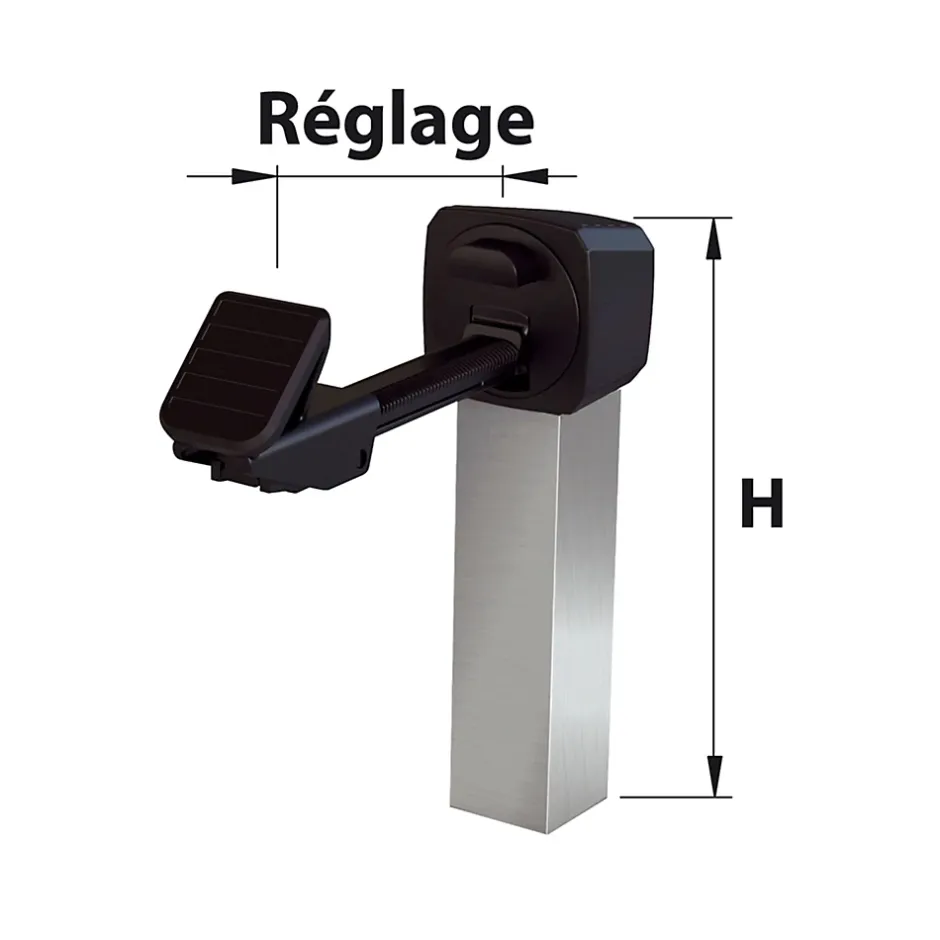 Afbat - Tb Industrie Sas Arrêt de portail à sceller Afbat noir l.25mm H.250mm
