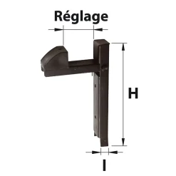 Arrêt de portail automatique Afbat noir l.25mm H.250mm-Afbat - Tb Industrie Sas Hot