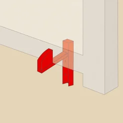 Arrêt de portail automatique Afbat noir l.25mm H.250mm-Afbat - Tb Industrie Sas Hot