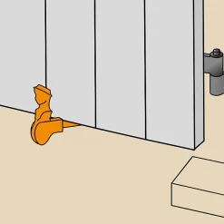 Arrêt de Volet Battant, Tête de Bergère, Blanc, à Visser, Butée Réglable 22 à 115 mm,-Torbel Best