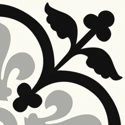 Floorilège Authentiques carreaux de ciment - Modèle Giverny GIV1 de - La boite de 14 carreaux soit 0,56 m²