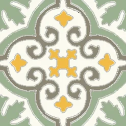 Authentiques carreaux de ciment - Modèle Elégance ELE7 de - La boite de 14 carreaux soit 0,56 m²-Floorilège Clearance