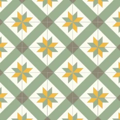 Floorilège Authentiques carreaux de ciment - Modèle Véga VEG11 de - La boite de 14 carreaux soit 0,56 m²