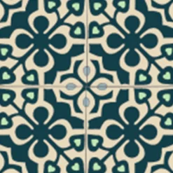 Authentiques carreaux de ciment - Modèle Passiflore PAS5 - La boite de 14 carreaux soit 0,56 m²-Floorilège Clearance